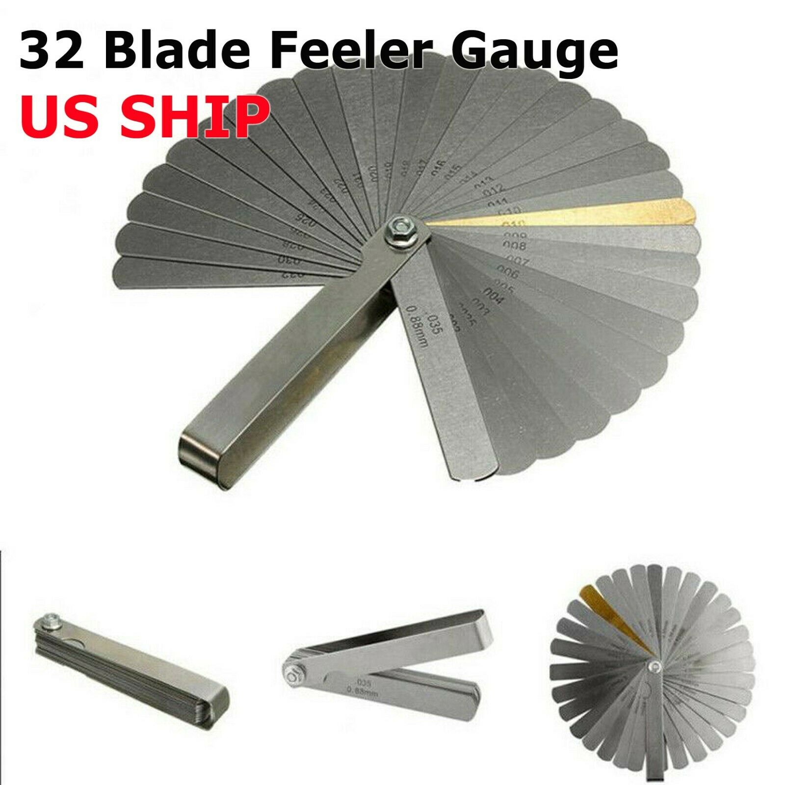 32 Blade Feeler Gauge Dual Reading Combination Feeler Gauge Metric & Sae Us