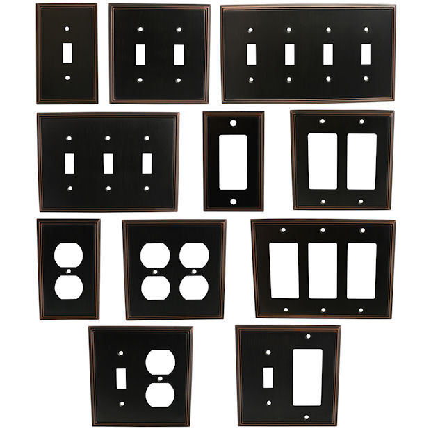 Oil Rubbed Bronze Switch Wall Plate Duplex Gfci Rocker Decora Switchplate Outlet