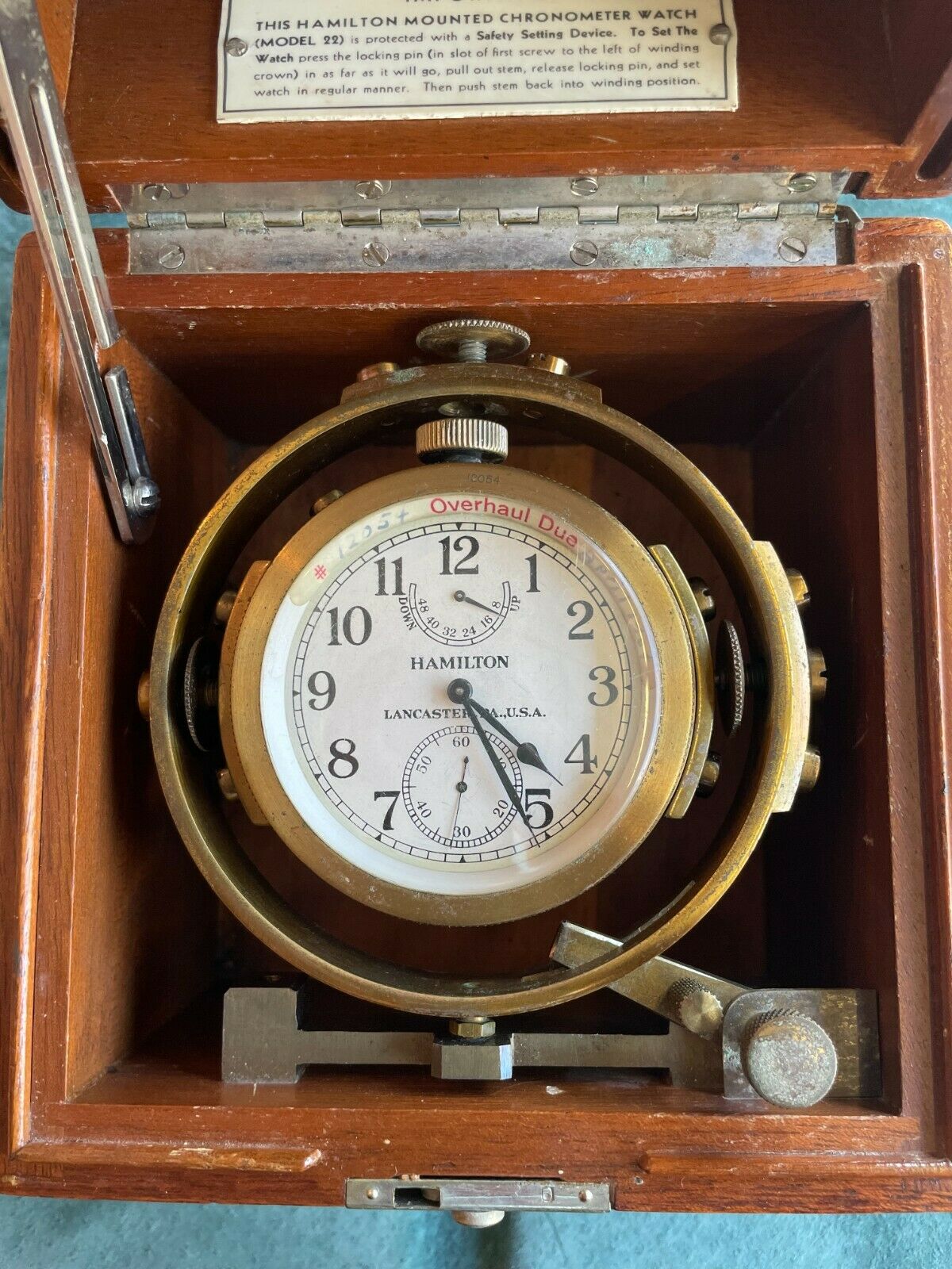 Vintage Hamilton United States Navy Chronometer