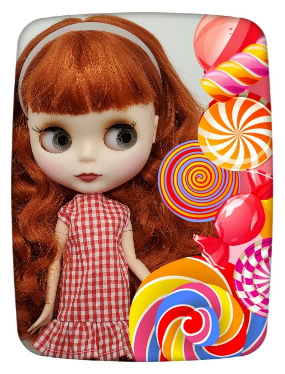 Factory Type Neo Blythe Doll Orange Red Hair, Jointed, Outfit, Stand, Accessory