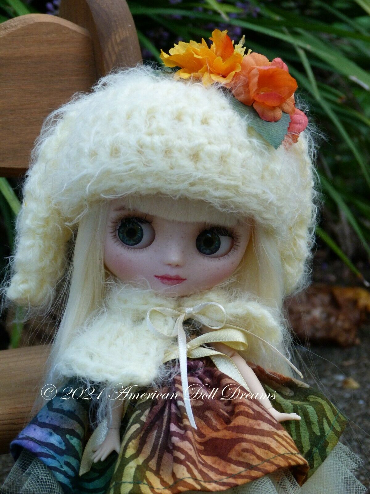 Ooak Middie Blythe Clone Factory 8 Inch Bjd Doll Custom Eyes Long Blonde Hair
