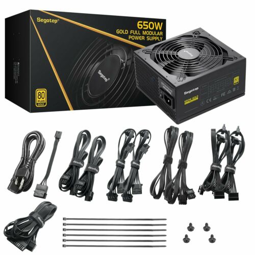 Segotep 650w/750w Gaming Power Supply Gp Series 80 Plus Gold Certified New