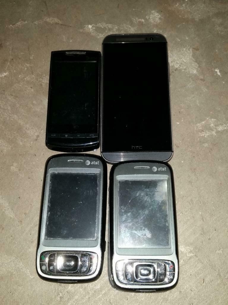 4 Htc Cell Phones *parts Repair Untested* Most Are Att