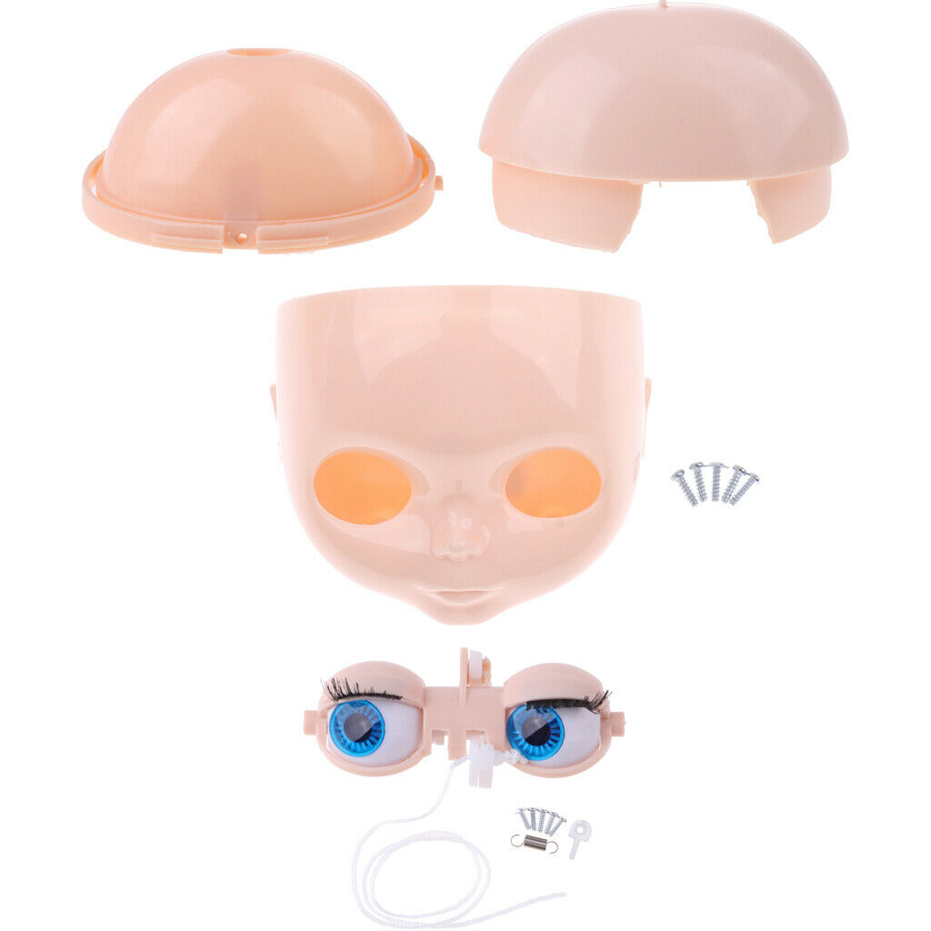 Diy Custom Parts For Blythe Takara - Face Shell Head Scalp Eyes Whole Set