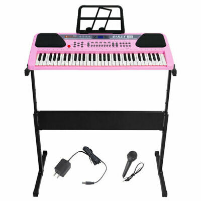 61 Key Music Electronic Keyboard Electric Digital Piano Organ W/ Stand Optional